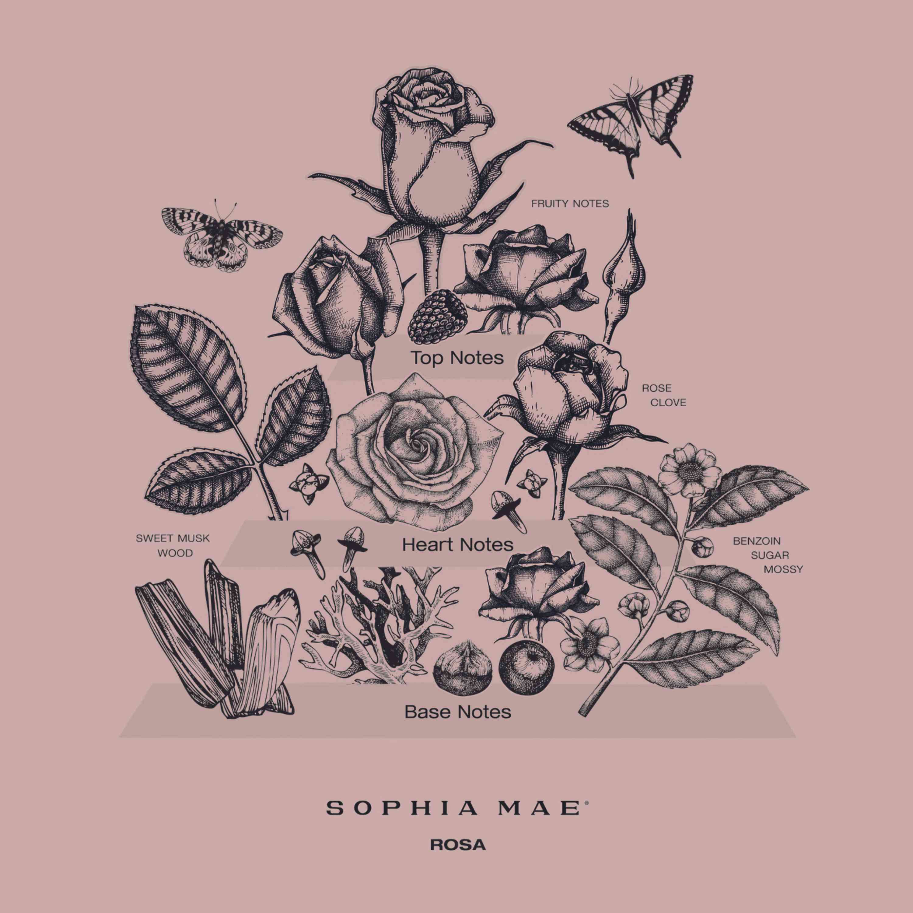 MIDI SCENTED CANDLE ROSA | SOPHIA MAE by Monica Geuze