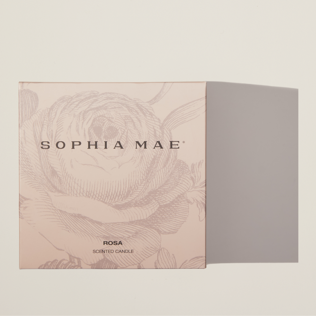 Elegant home fragrance candle inspired by dewy rose gardens – Rosa blends sweet petals and fruit for a soft, sensual atmosphere.