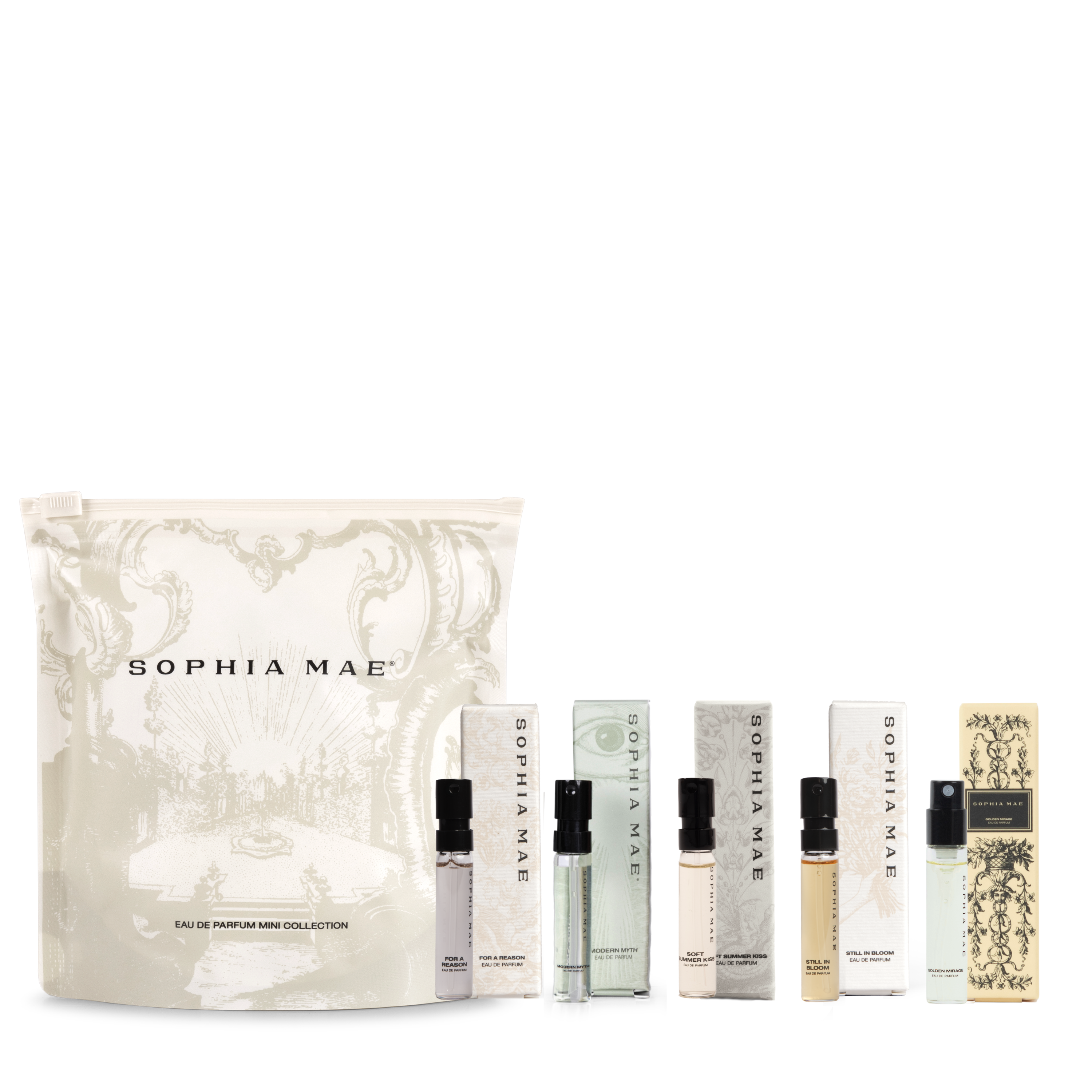 Five eau de parfum samples SOPHIA MAE.