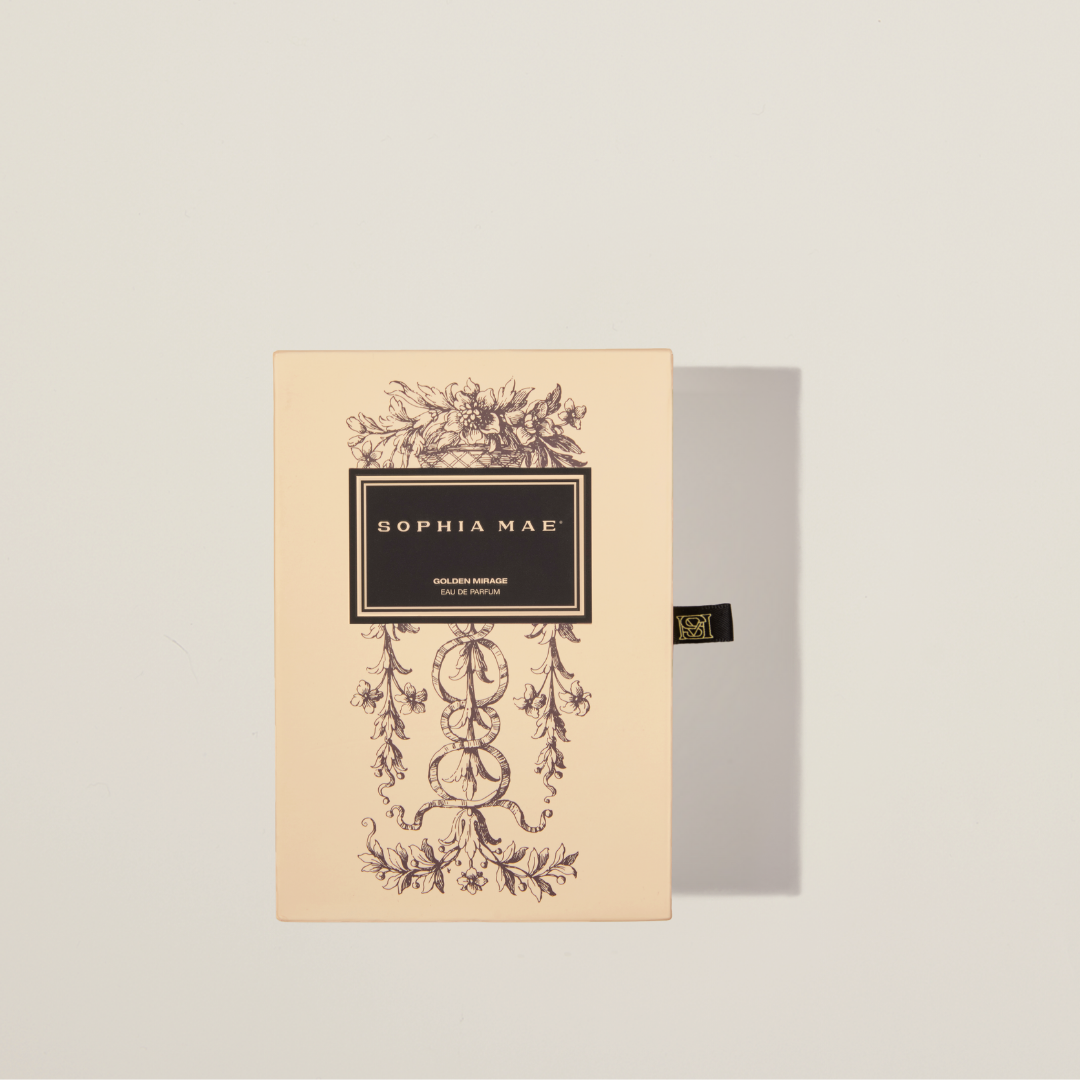 Luxury citrus perfume with a warm musky base – Golden Mirage blends bergamot, orange blossom, and patchouli for timeless summer elegance.