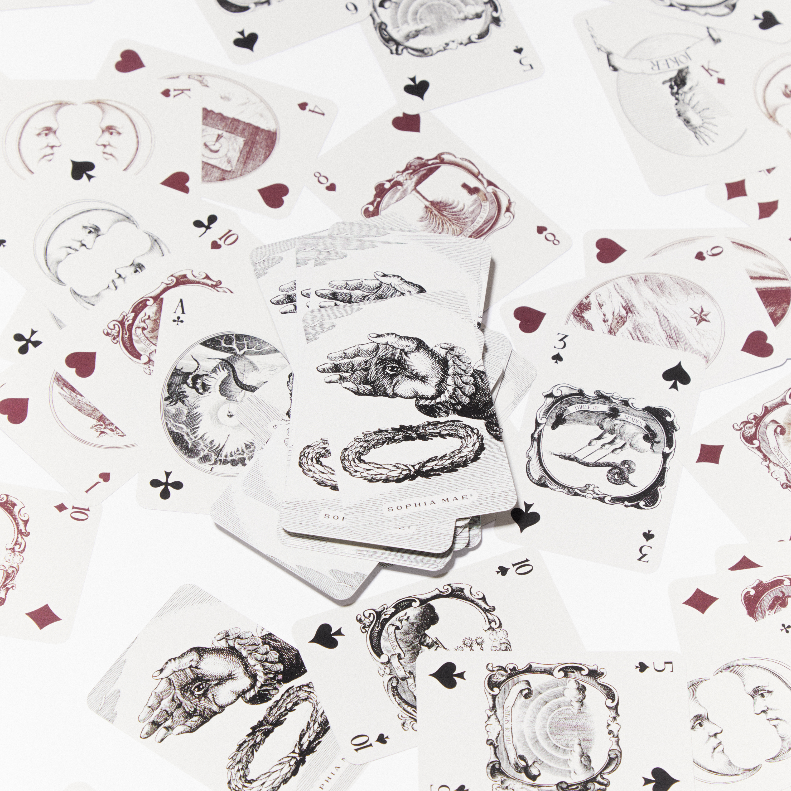 luxury playing card with unique illustrations