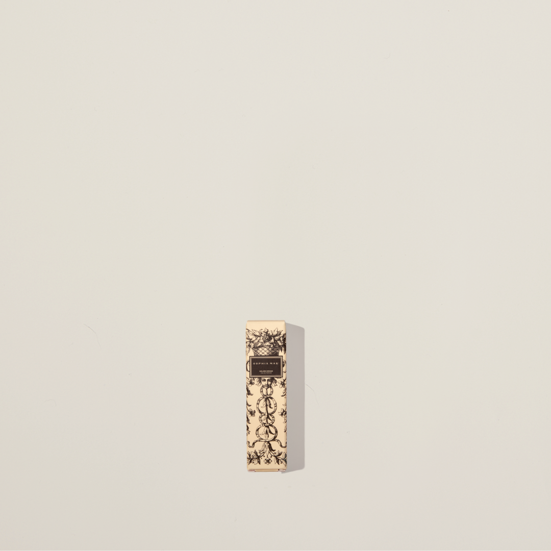 Mini tester of Golden Mirage eau de parfum – fresh, uplifting citrus fragrance with sensual depth, perfect for discovering your summer signature scent.