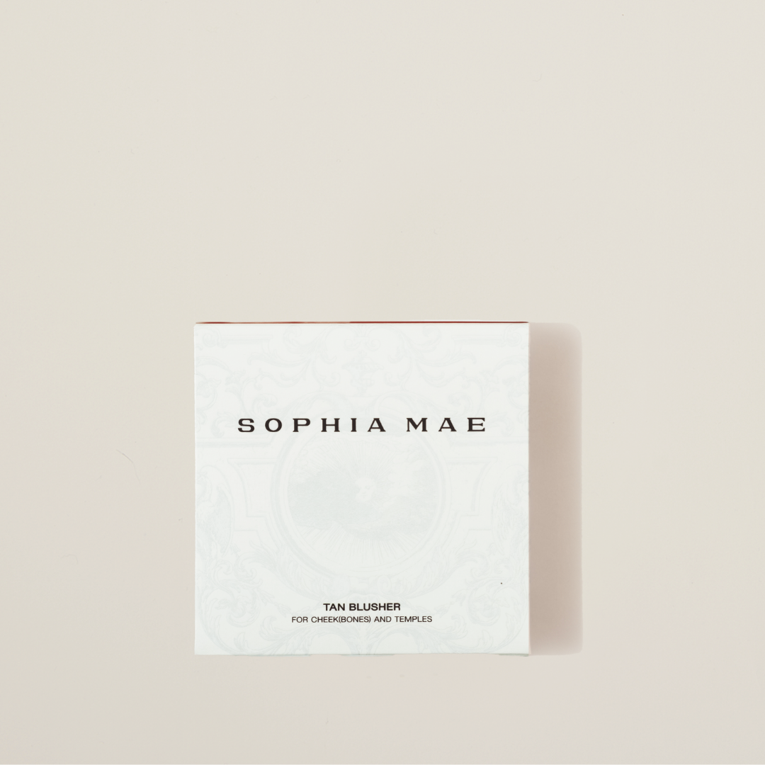 Radiant cream blush with upcycled tomato extract – SOPHIA MAE Tan Blusher brightens, firms, and gives a just-back-from-vacation flush.
