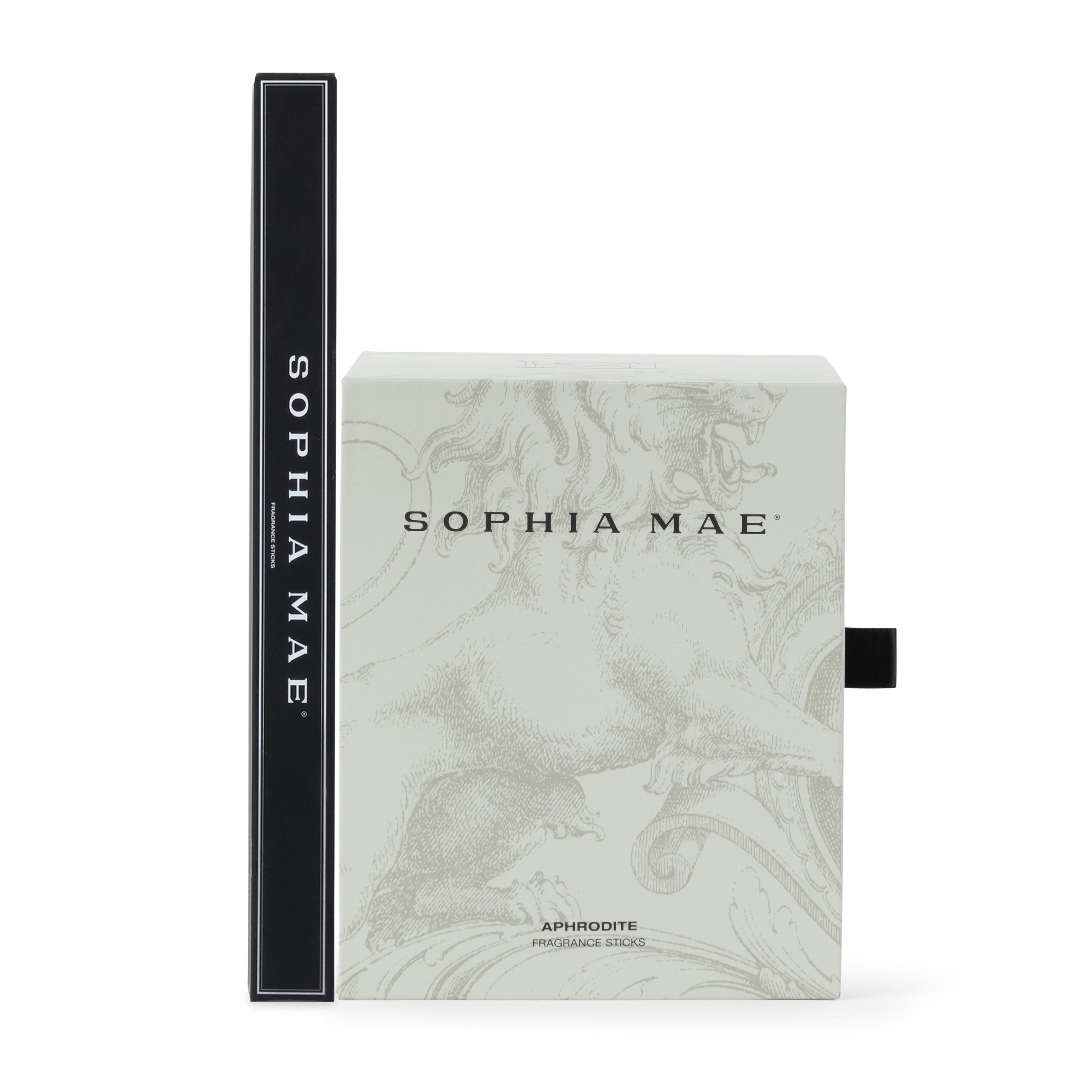 Artemis fragrance sticks packaging by SOPHIA MAE.