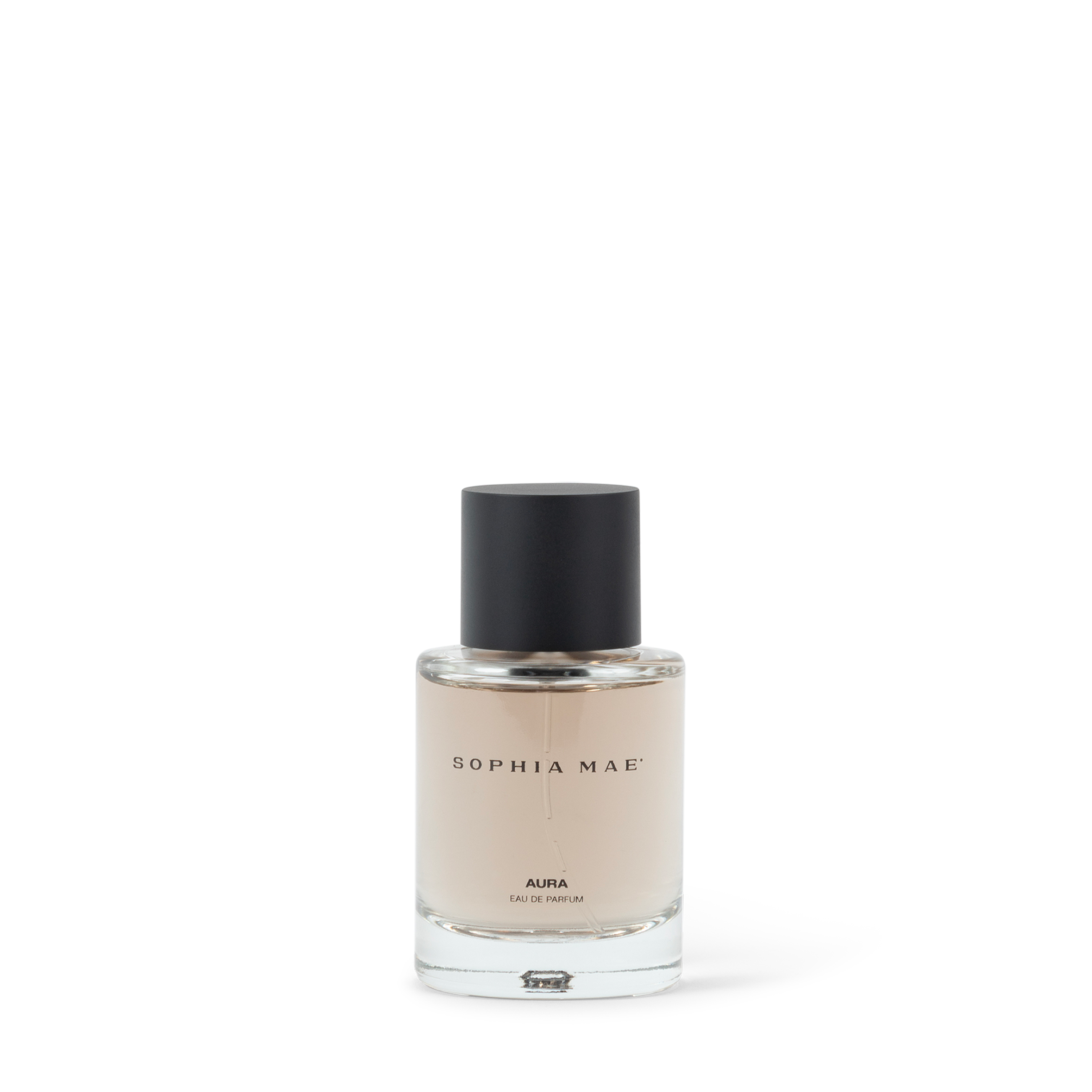 Aura eau de parfum with amber and musk, the signature scent of SOPHIA MAE