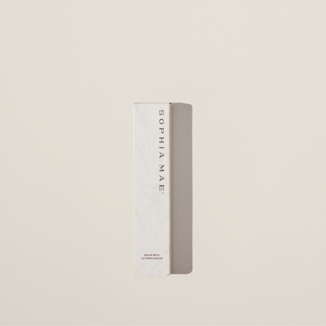 Moisturizing mini lip balm in stylish packaging – easy-to-use applicator delivers intensive care for dry lips with a subtle floral-vanilla scent.