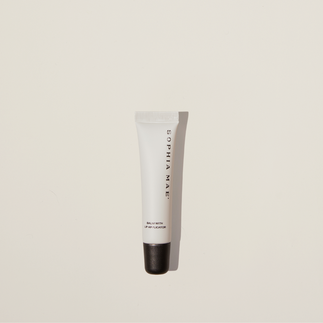 SOPHIA MAE lip balm with applicator tip – nourishing and hydrating formula with warm vanilla and rose, for soft, smooth lips on the go.