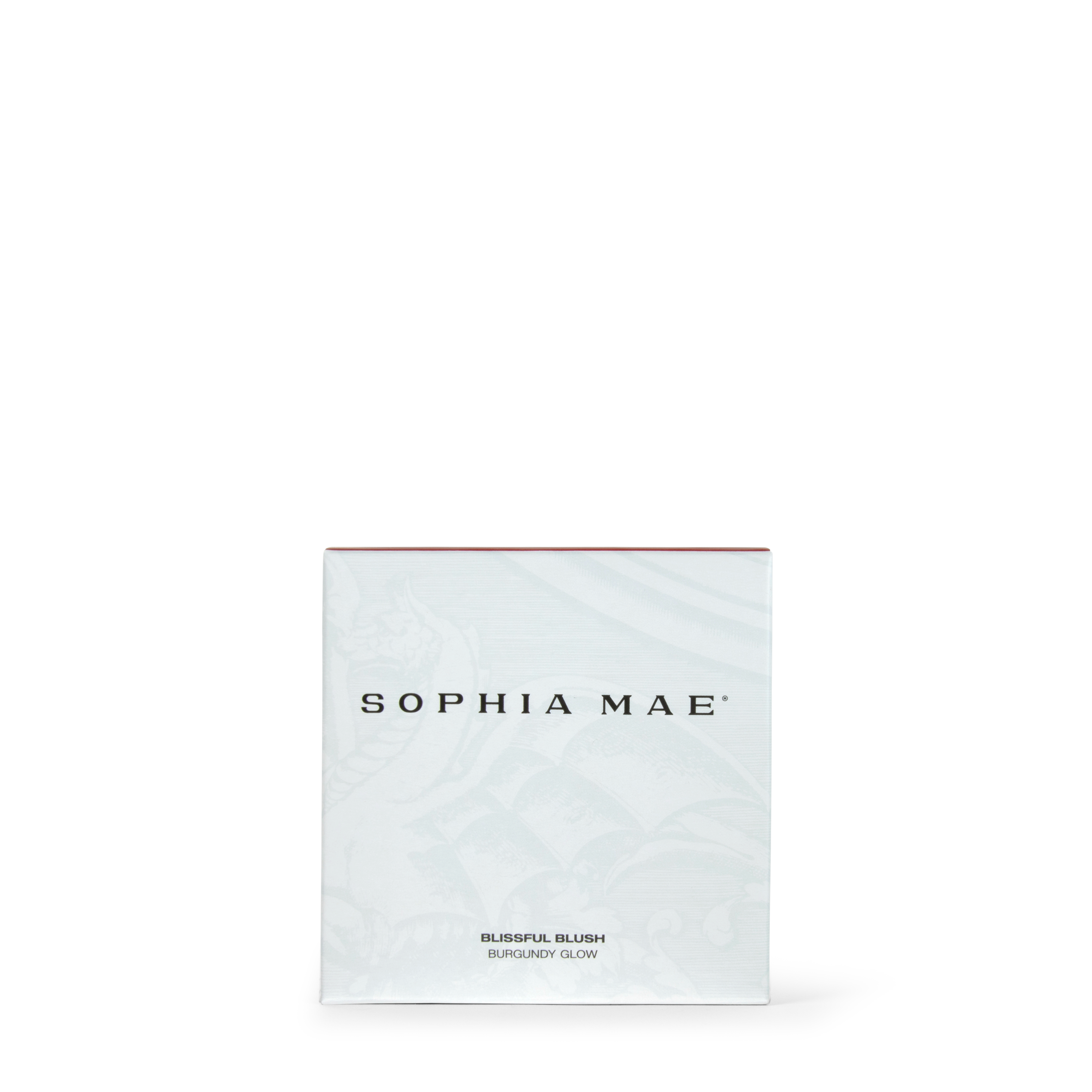 Packaging Cream Blush in the shade Burgundy by SOPHIA MAE. Natural cream blush for cheeks, lips, or eyes.