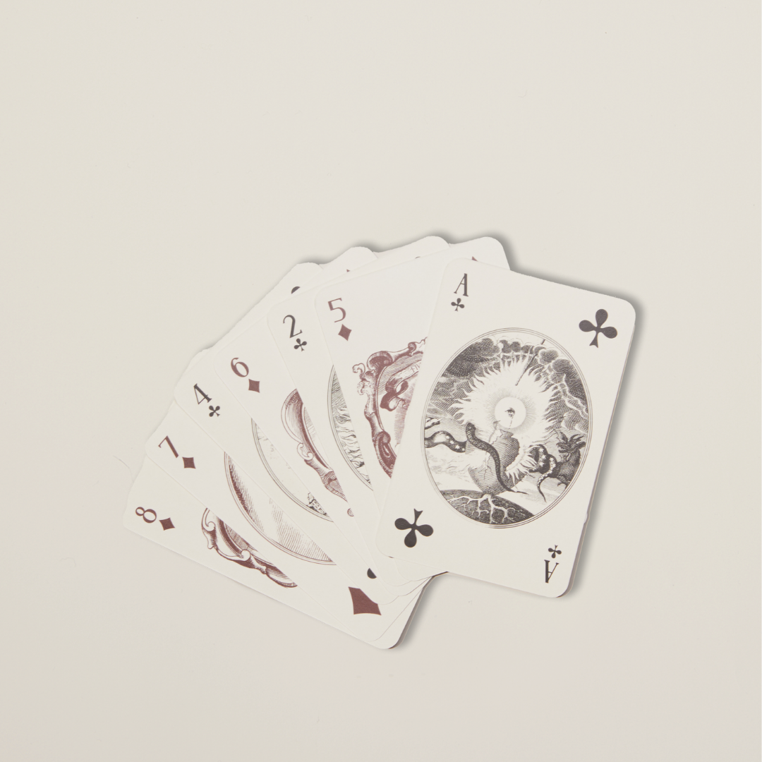 Designer card deck with artistic illustrations and luxe matte finish – a refined addition to your game collection or a thoughtful, elegant gift.