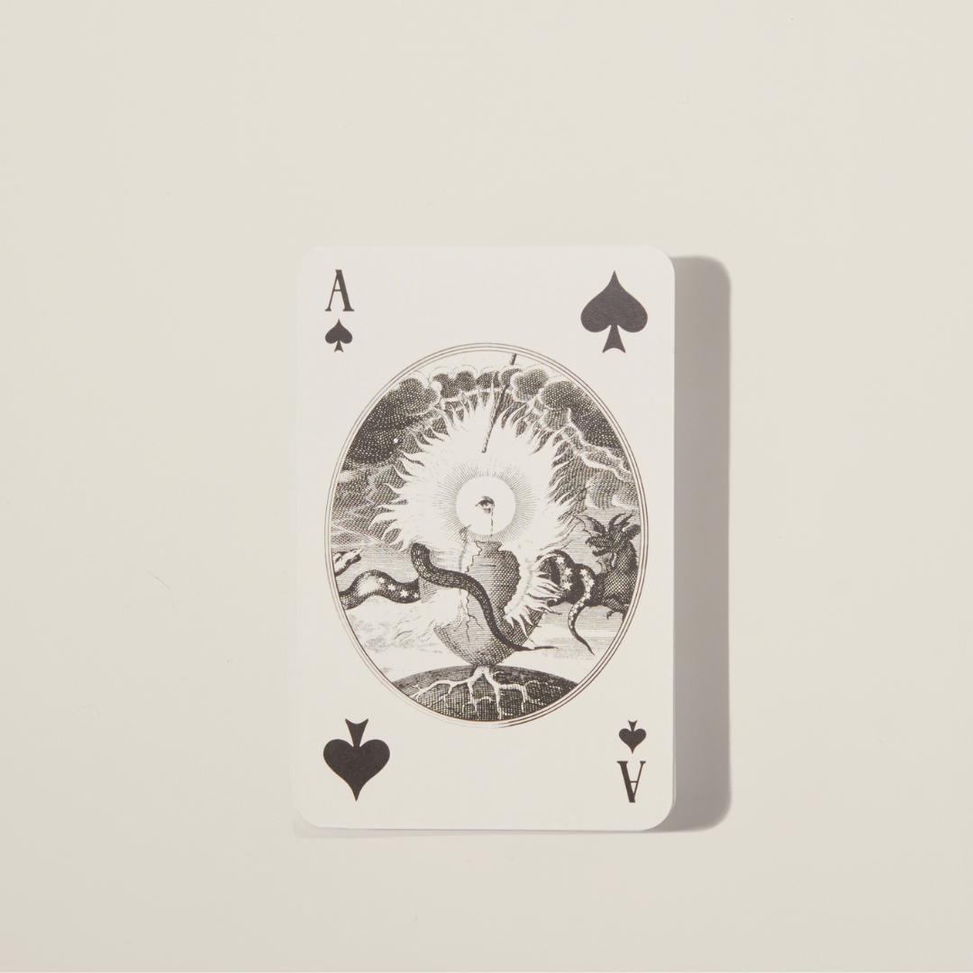 Luxury playing card deck with 54 intricately designed cards – printed on premium 305 gsm paper with eco-friendly inks and elegant rounded corners.
