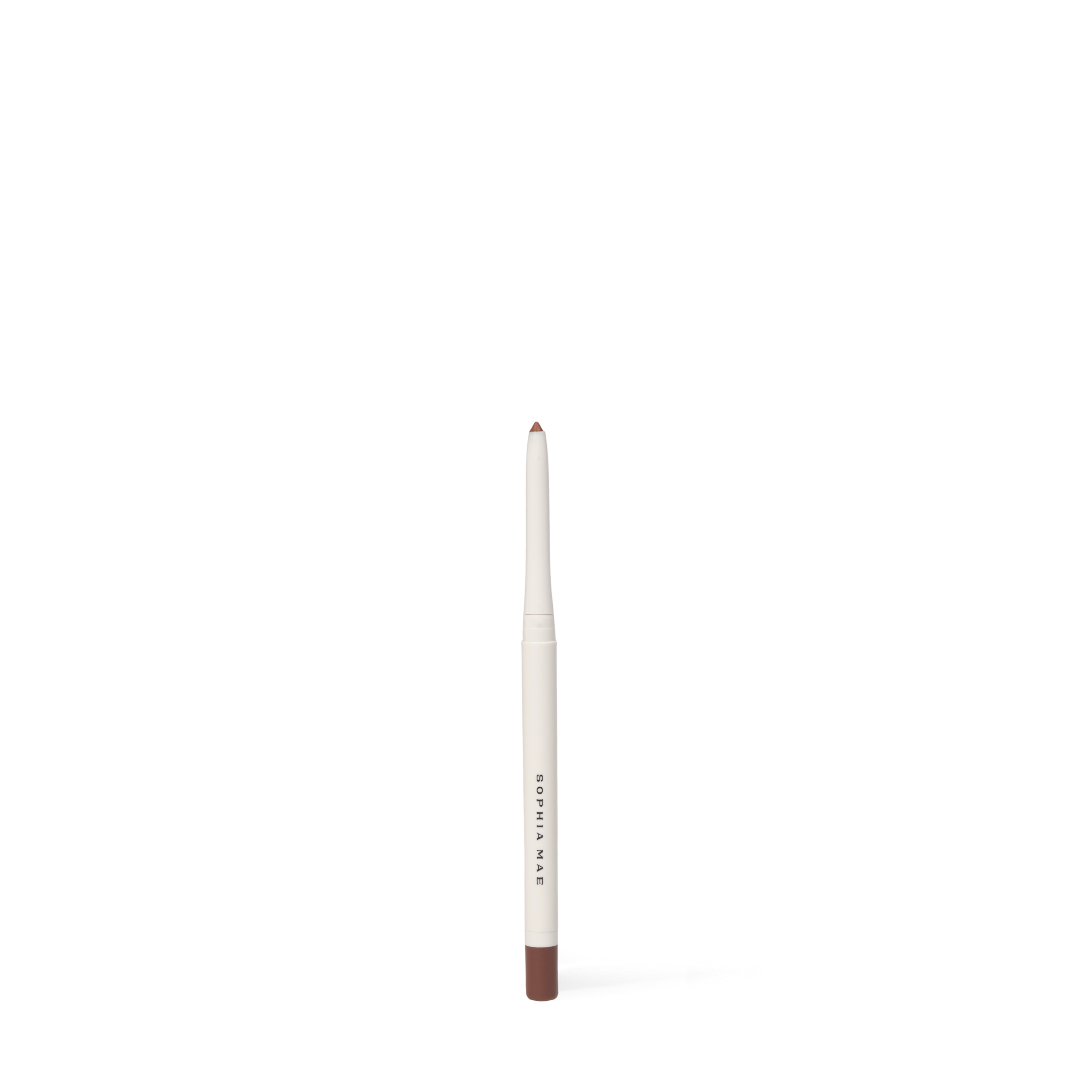 Long lasting lip liner with lip liner sharpener, shade cool taupe from SOPHIA MAE.