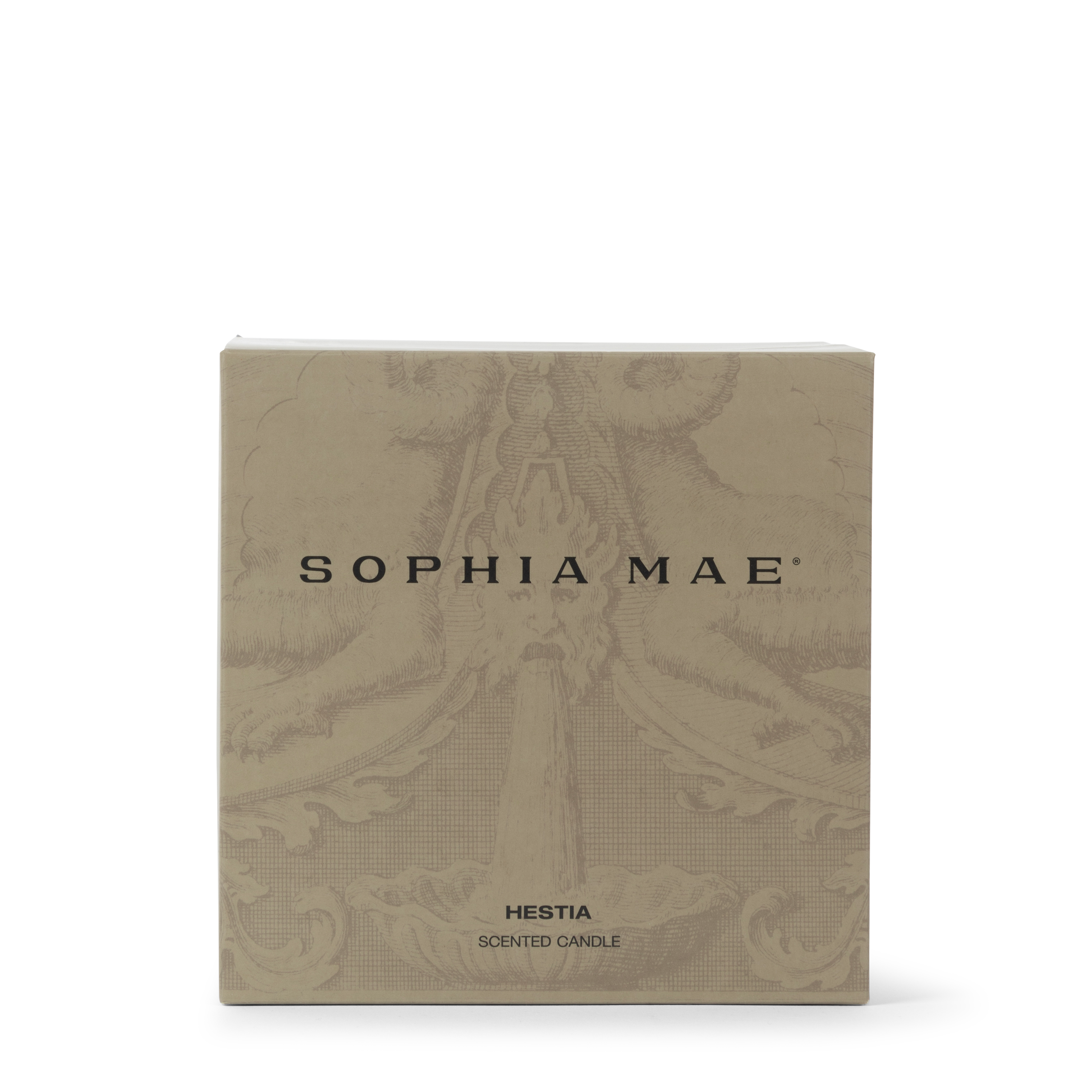 Hestia candle with calming cypress and warm cashmere notes – perfect for cozy evenings, quiet rituals, and serene interiors.