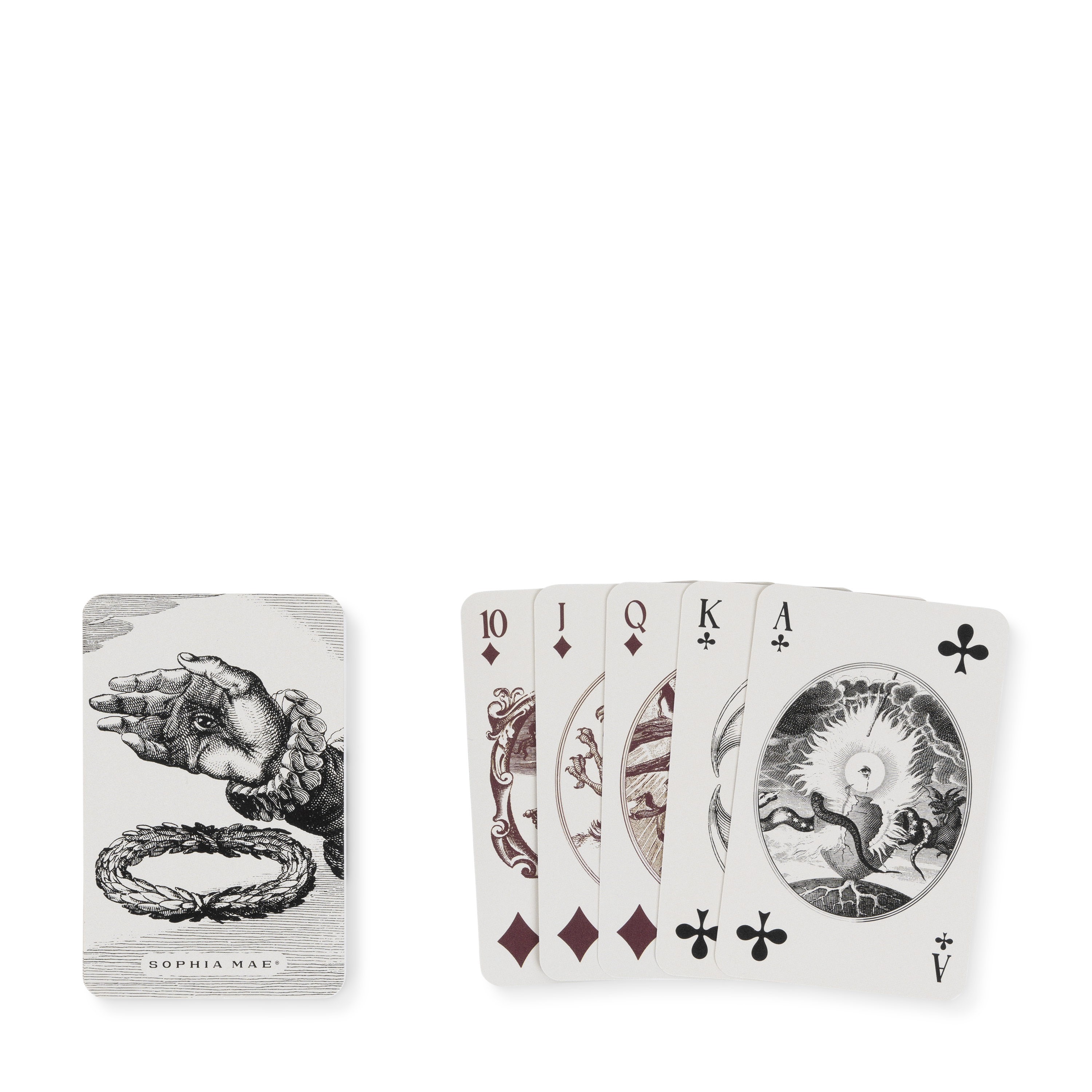 Card Deck - high quality deck of cards featuring unique illustrations of mythological animals