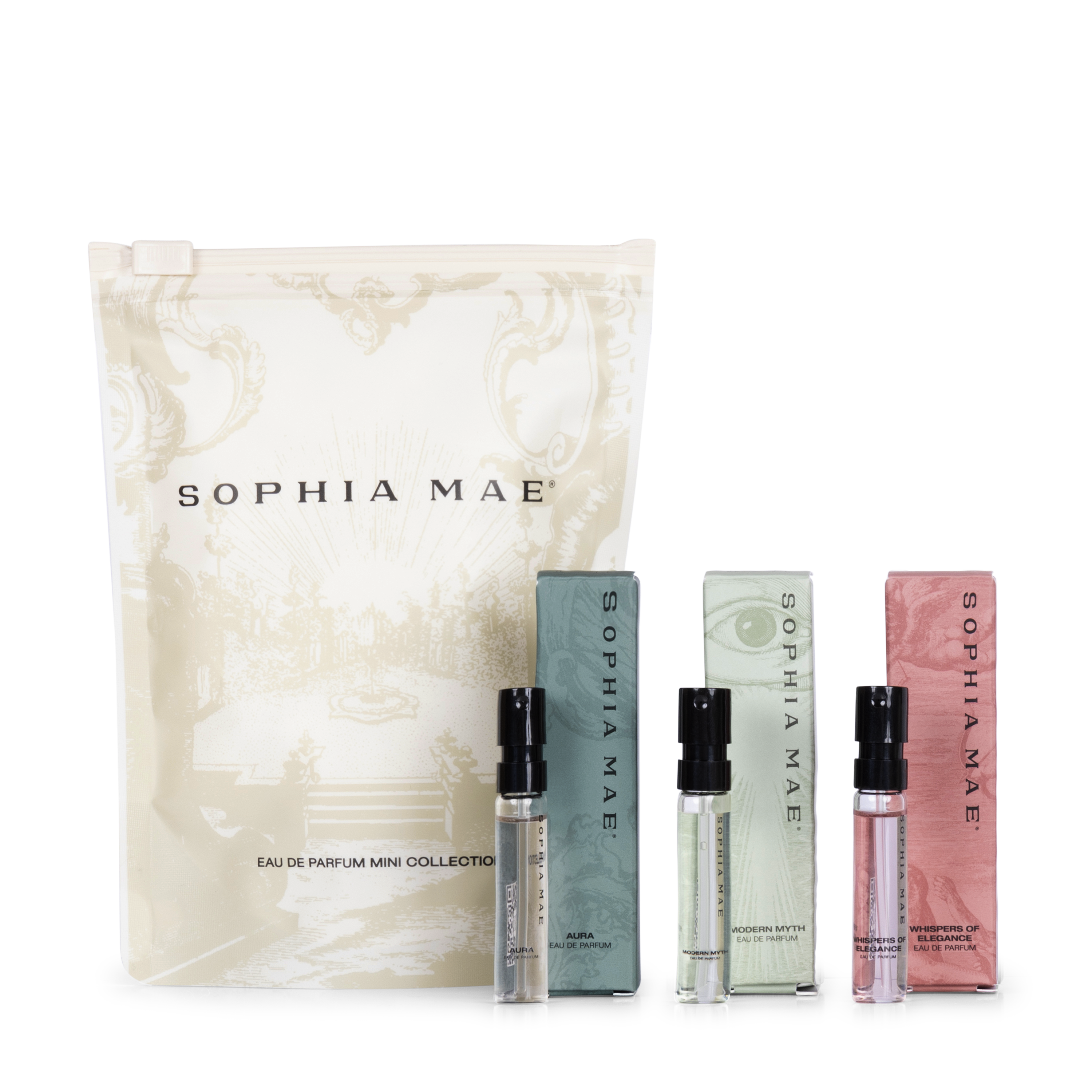 Three eau de parfum samples