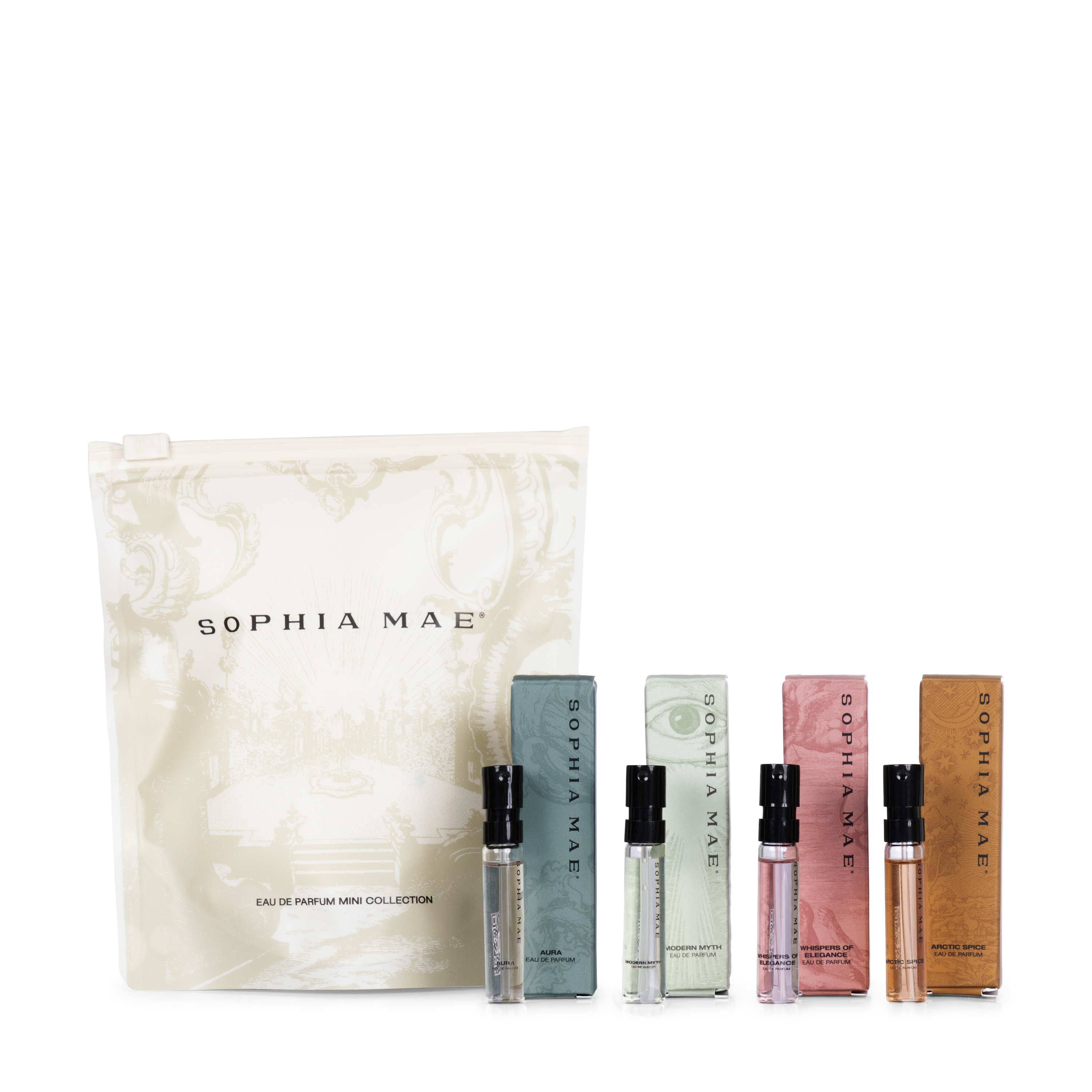 Four eau de parfum samples