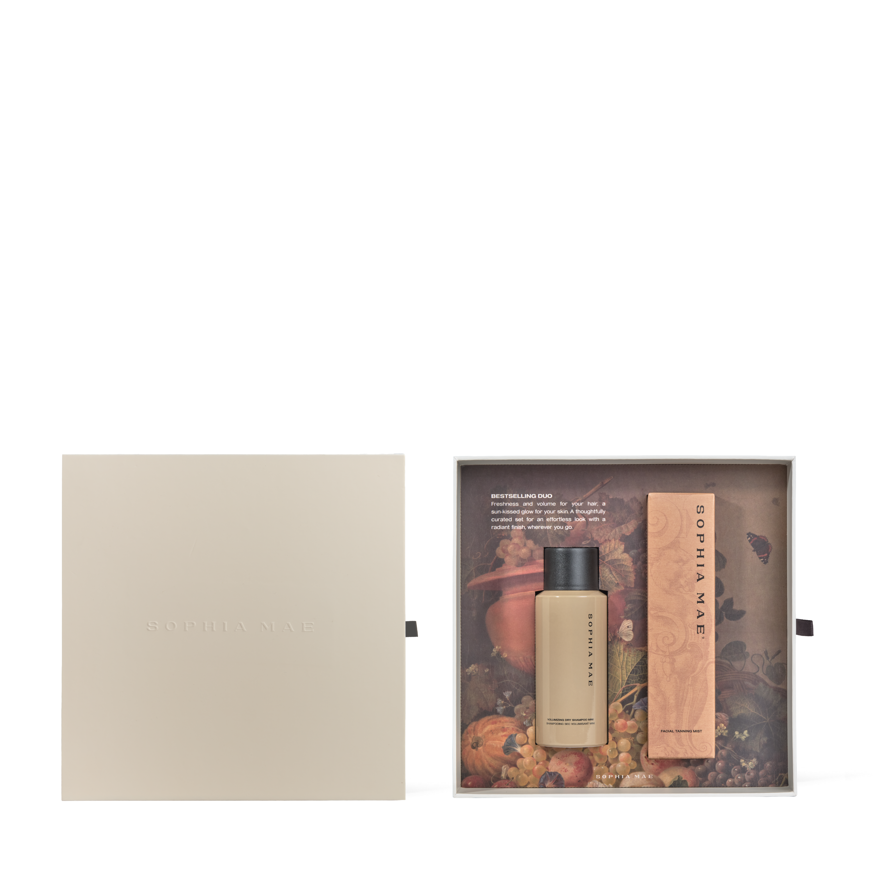 Bestsellers van SOPHIA MAE in geschenkdoos met transparante achtergrond.