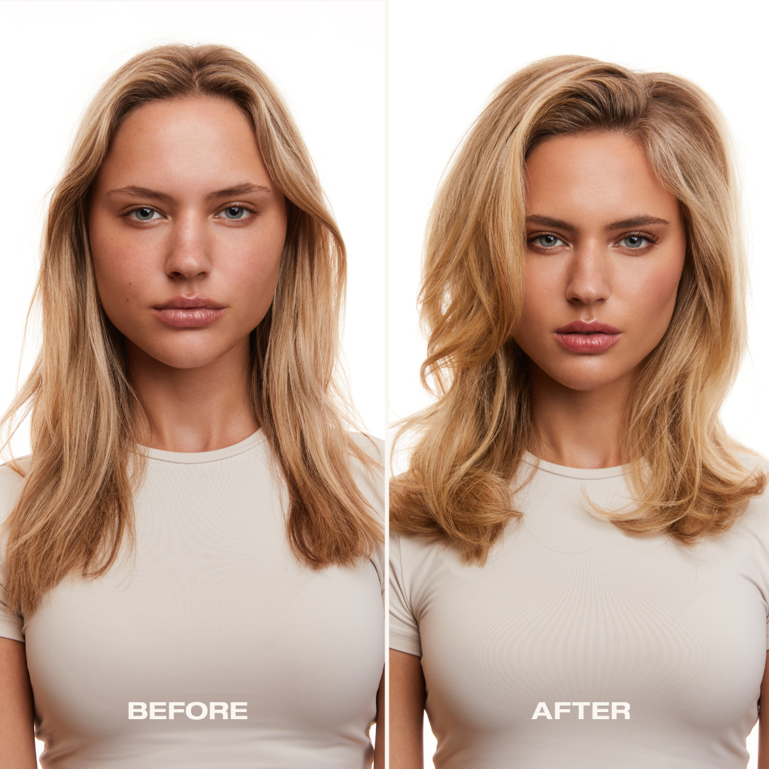 Luxury texture spray for effortless, styled hair – adds airy lift and definition without weight, leaving hair subtly scented and full of shape.
