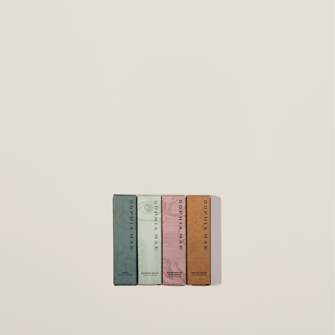 4 SOPHIA MAE eau de parfum samples - eau de parfum discovery set.