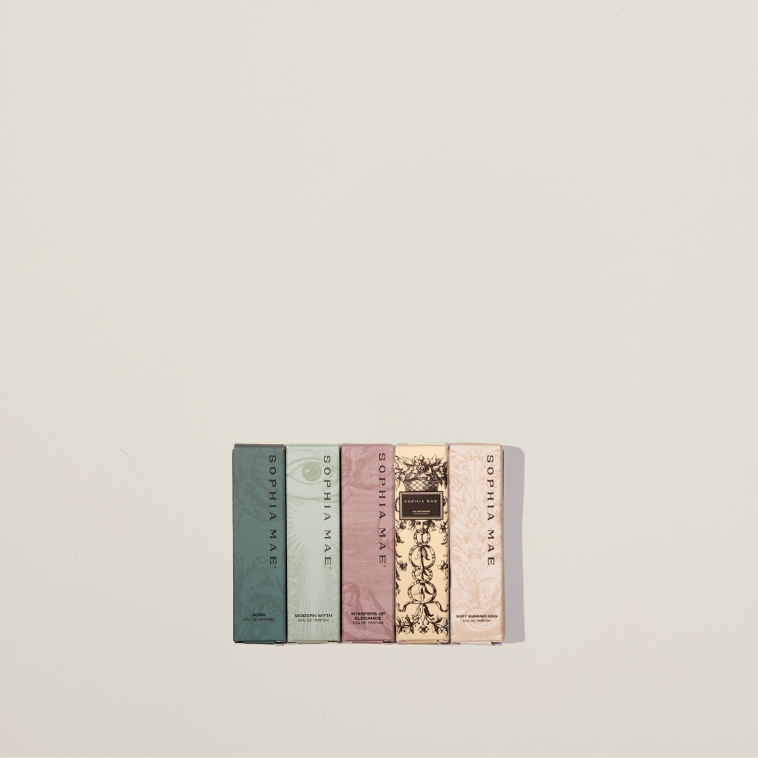 5 SOPHIA MAE eau de parfum samples - eau de parfum discovery set.