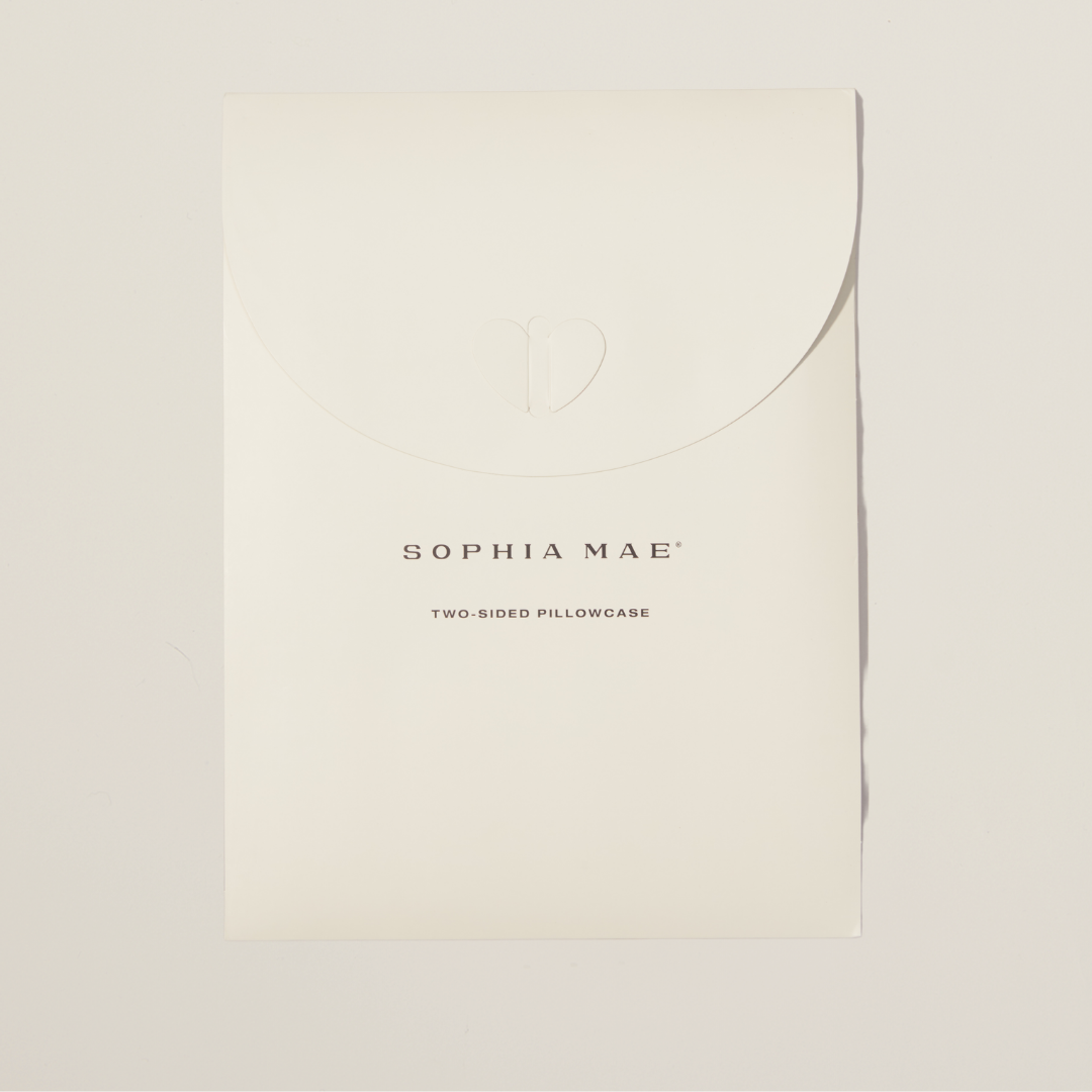 SOPHIA MAE Two-sided Pillowcase - mulberry silk and cooling tencel for hydrated skin, protected hair, and a refreshing night’s sleep.
