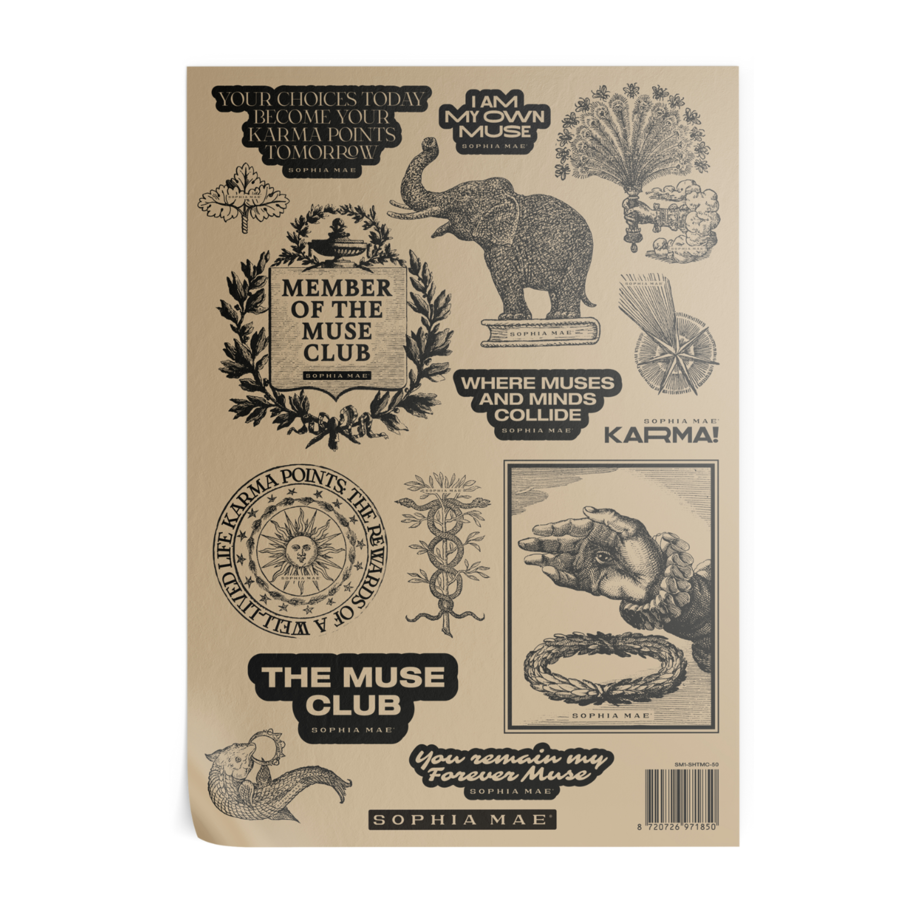 THE MUSE CLUB STICKER SHEET | SOPHIA MAE by Monica Geuze