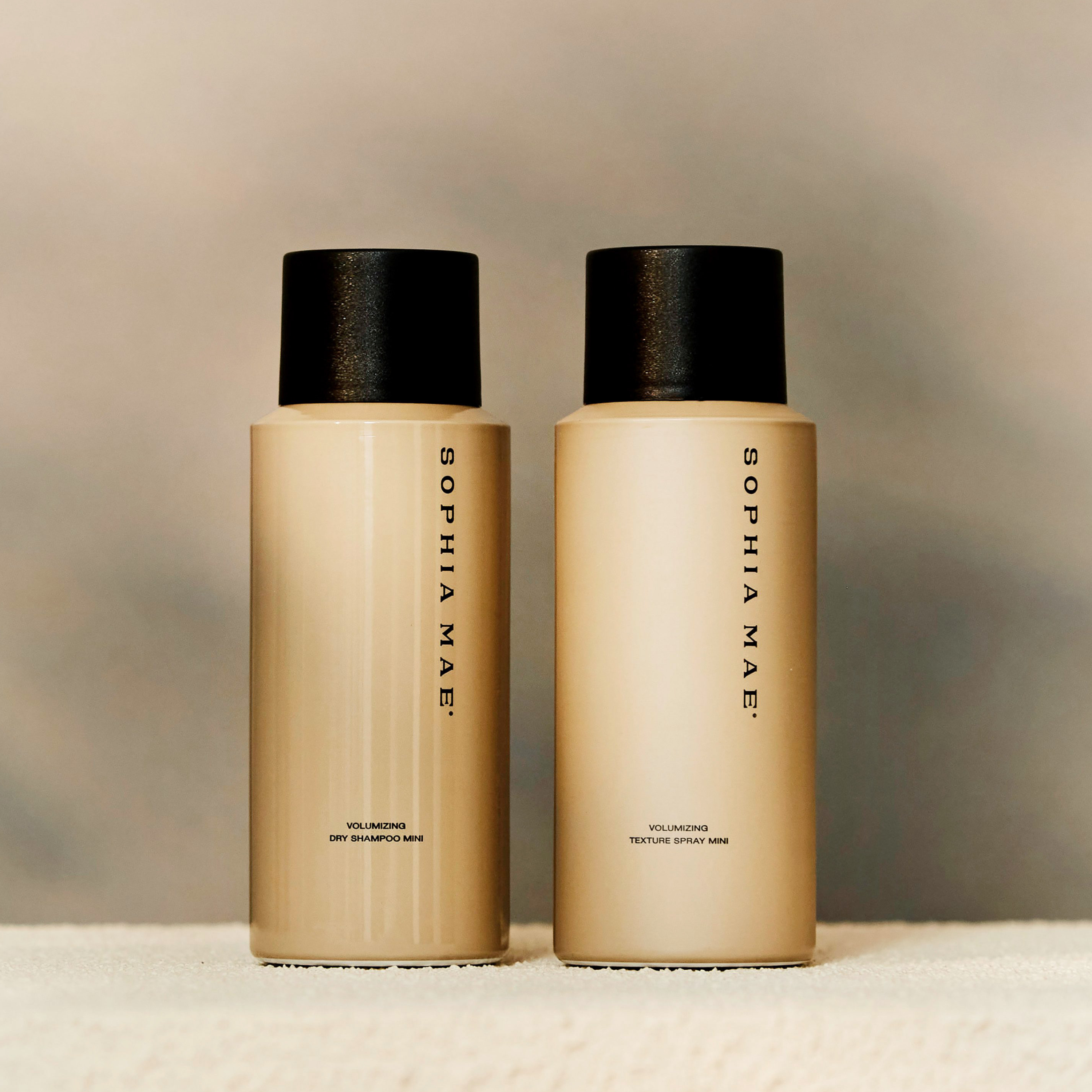 Majestic on-the-go bundle with Majestic Mist mini dry shampoo and Majestic Texture mini texture spray for beautifully styled hair on the go.