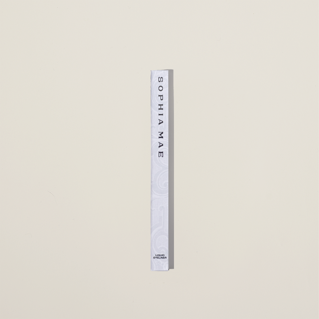 SOPHIA MAE liquid eyeliner in black.