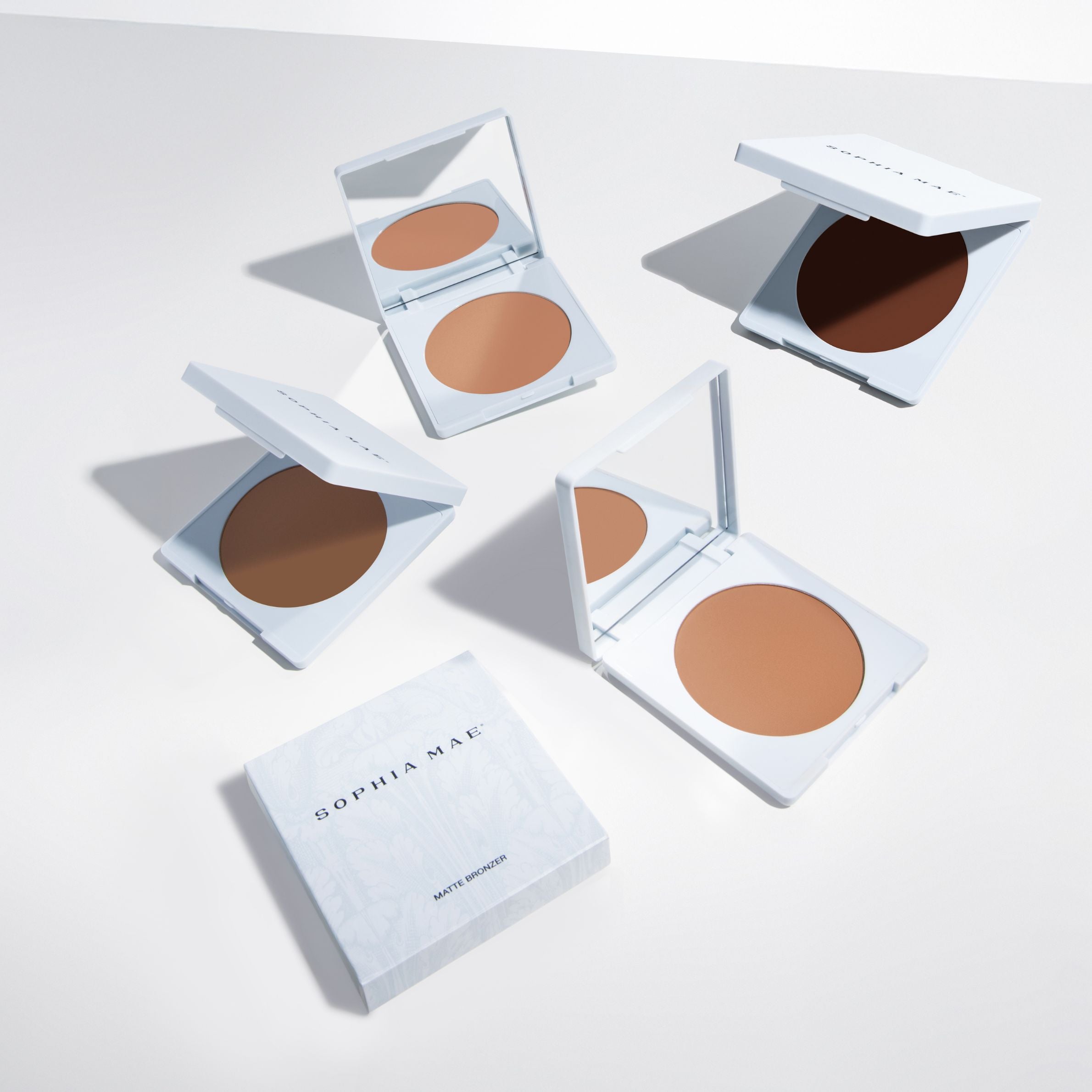 Matte bronzer with a soft, creamy formula in a medium shade