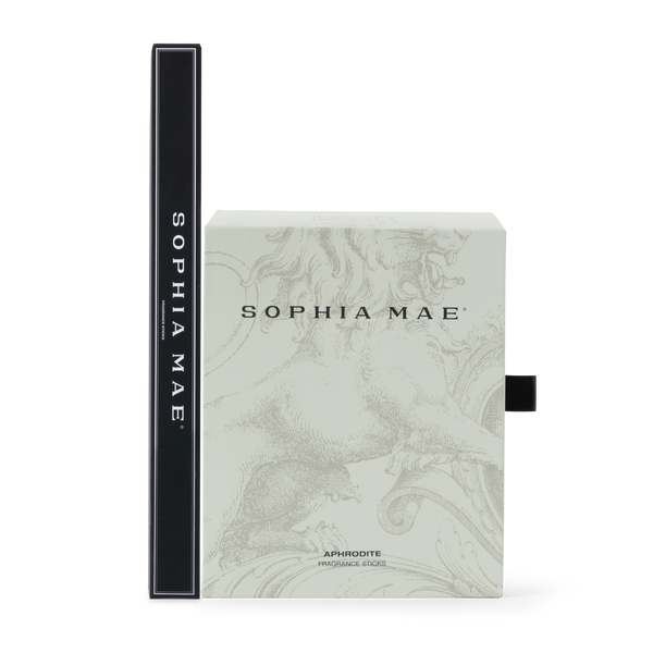 Artemis fragrance sticks packaging by SOPHIA MAE.