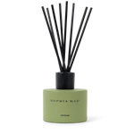 SOPHIA MAE Artemis fragrance diffuser in signature green with sleek black reeds