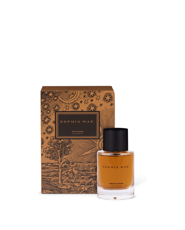 SOPHIA MAE Arctic Spice Eau de Parfum with branded packaging.
