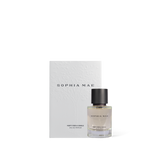 SOPHIA MAE Kept For a While eau de parfum with white embossed packaging and perfume bottle.