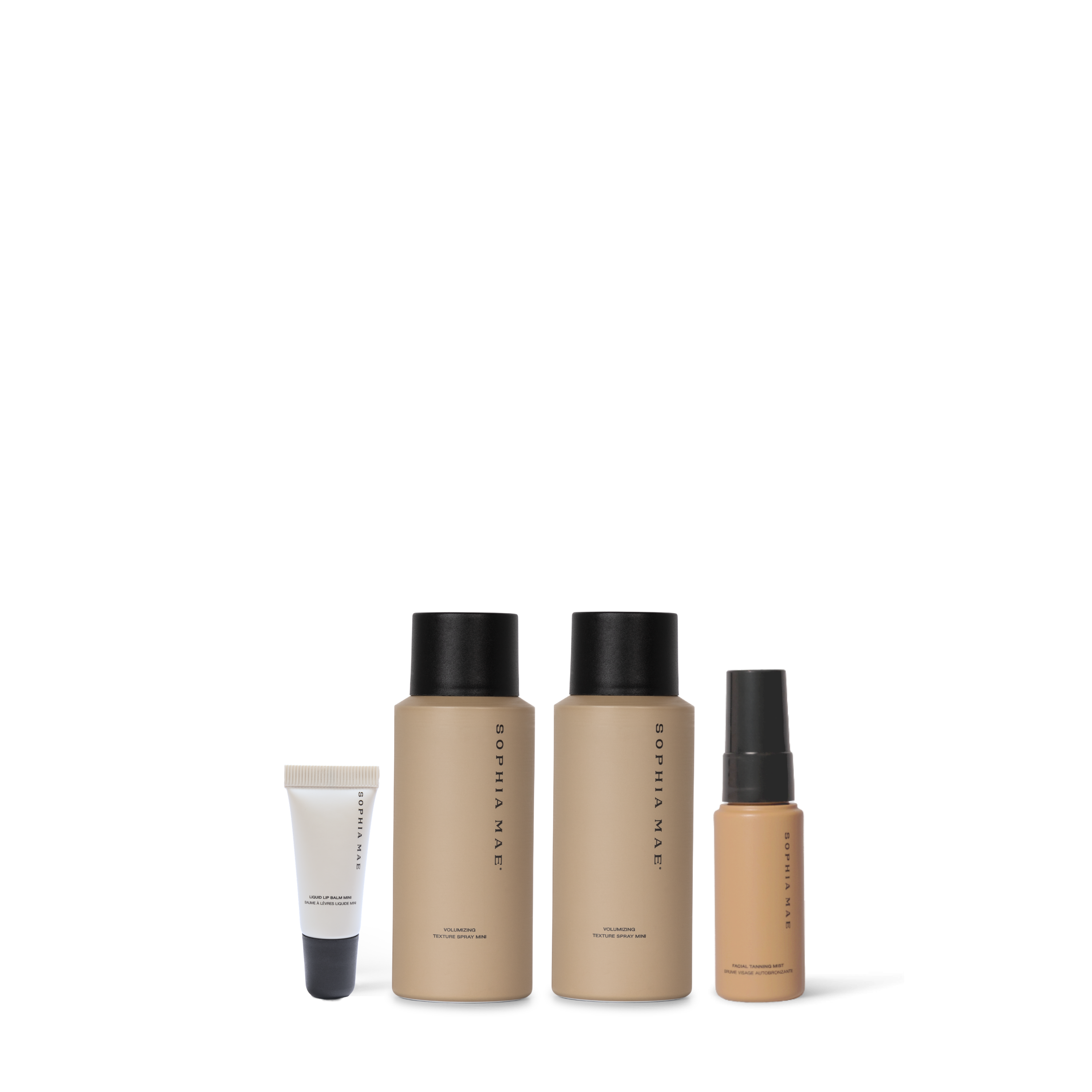 Travel beauty essentials from SOPHIA MAE.