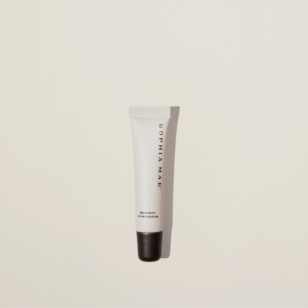 SOPHIA MAE lip balm with applicator tip – nourishing and hydrating formula with warm vanilla and rose, for soft, smooth lips on the go.