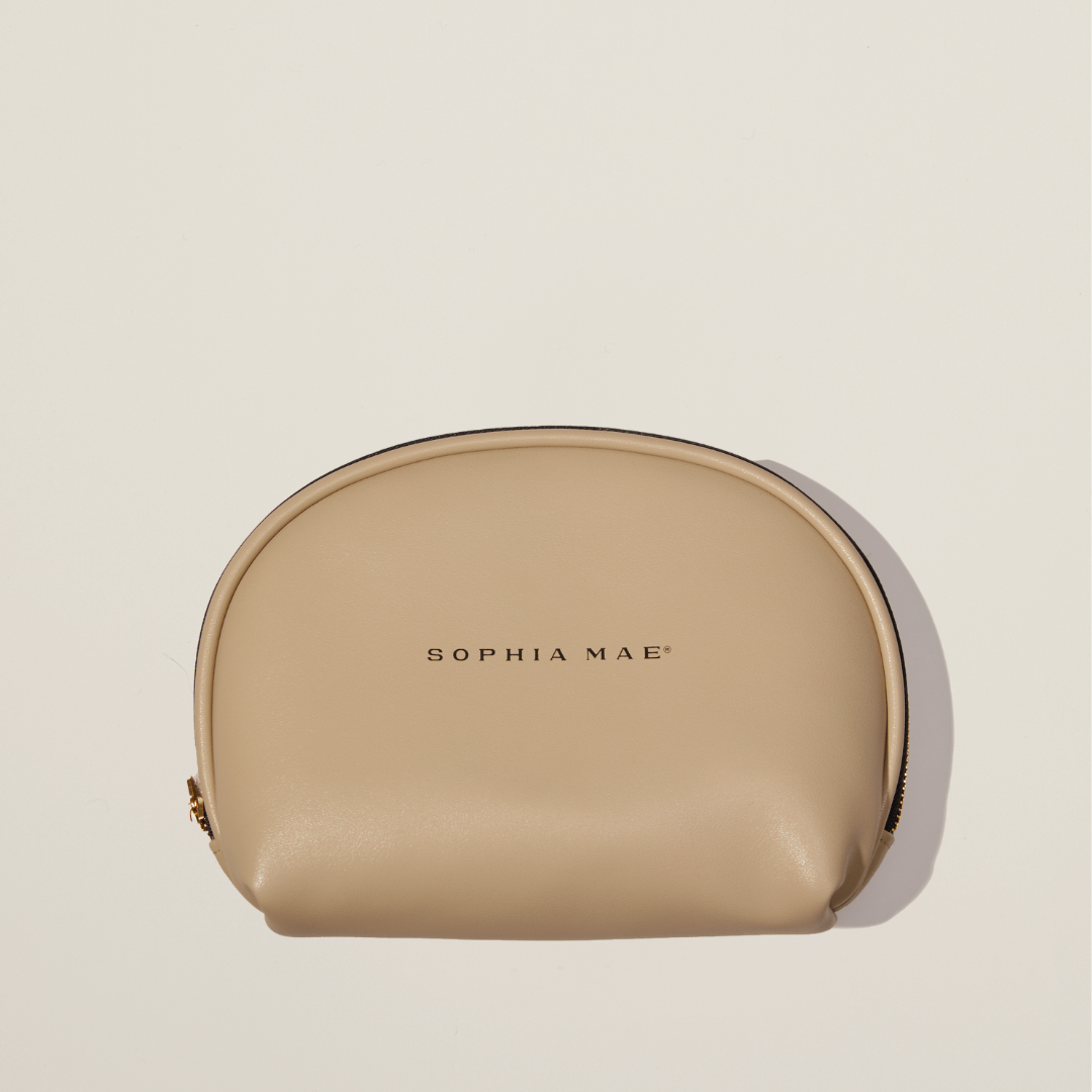 Luxury vegan leather toiletry bag – SOPHIA MAE Beauty Bag keeps your beauty essentials organized in a refined, travel-friendly design.