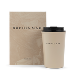 Travel mug to-go beker van duurzaam roestvrij staal met een minimalistisch design