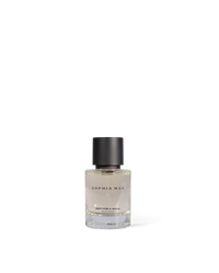 SOPHIA MAE Kept For A While Eau de Parfum bottle with a clear glass design and matte black cap, shown as a clean product cut-out.
