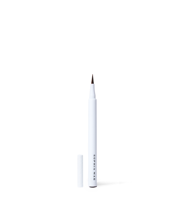 SOPHIA MAE Coffee Bean Eyeliner with precise felt tip.