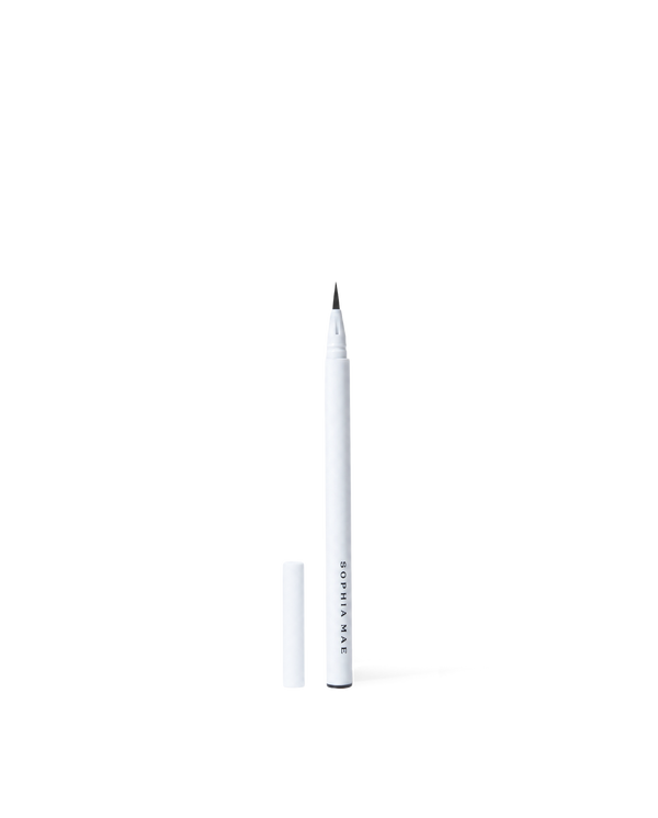 SOPHIA MAE Pitch Black Eyeliner with precise felt tip.