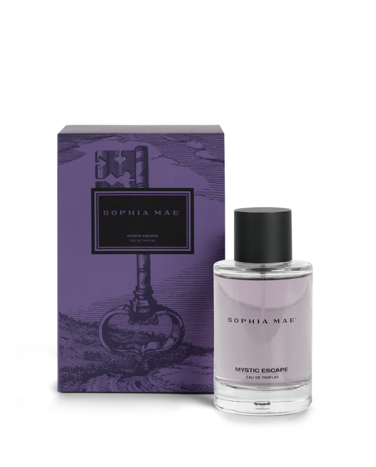 SOPHIA MAE Mystic Escape Eau de Parfum with branded packaging.