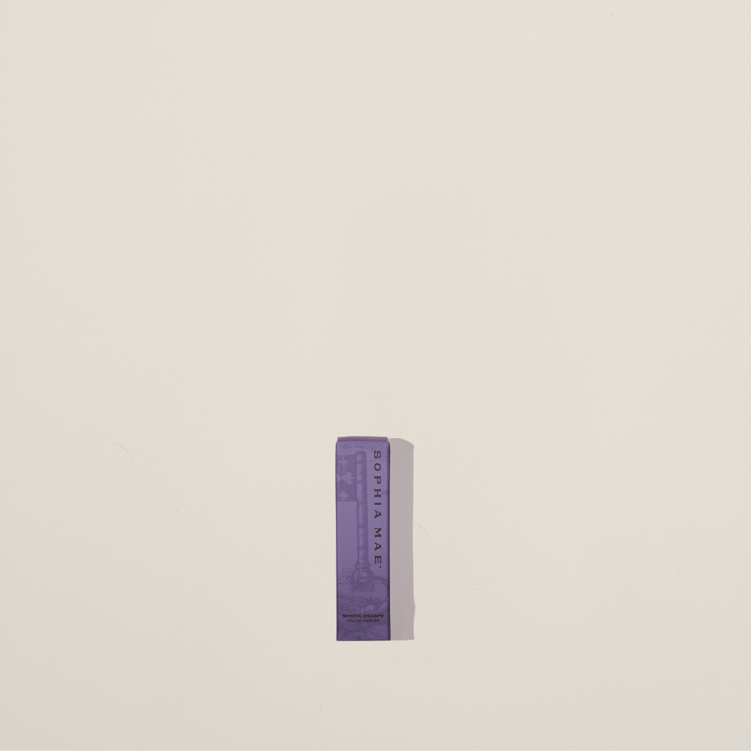 Mini perfume SOPHIA MAE Mystic Escape – romantic gourmand scent with fruity, floral, and musky notes, available while stock lasts.