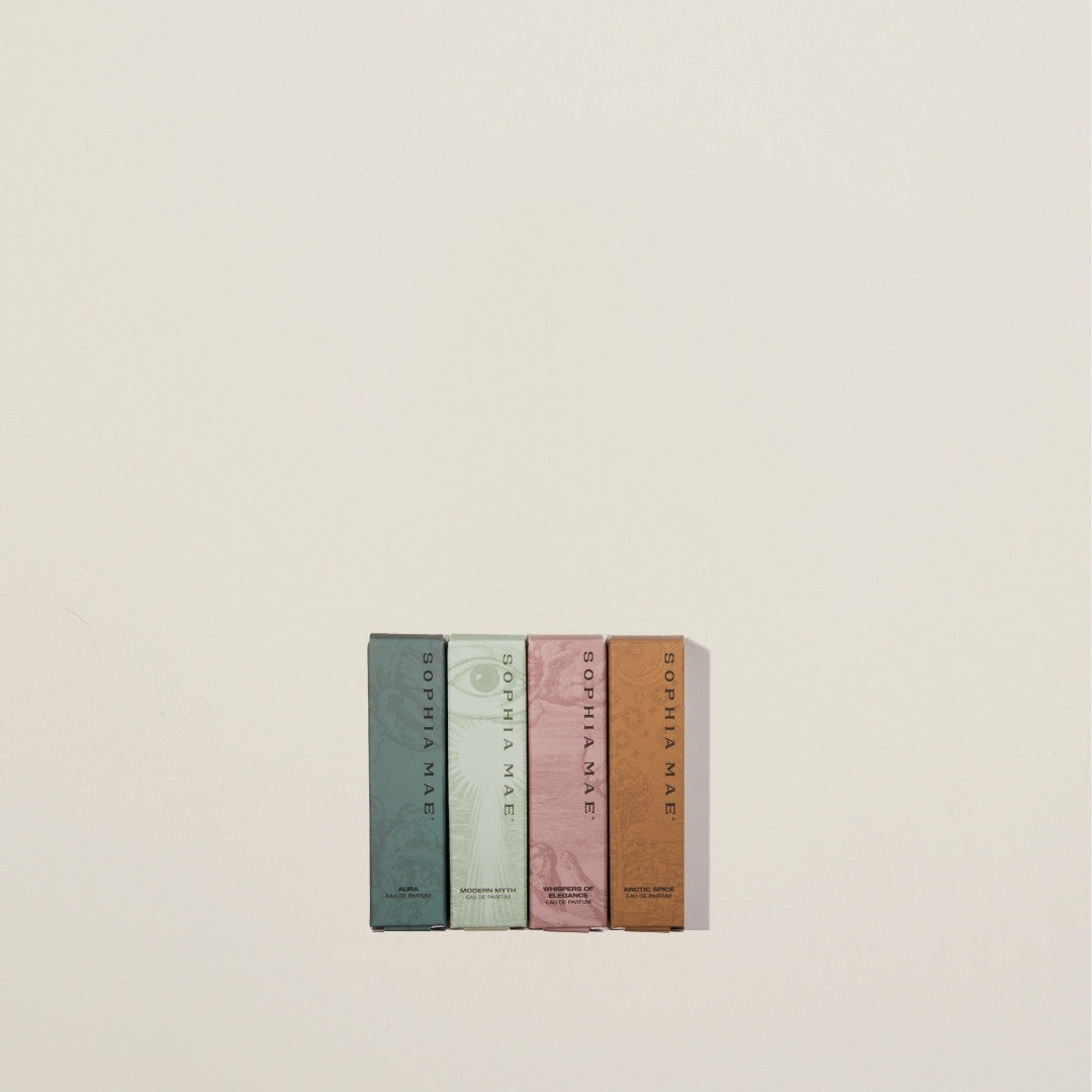 4 SOPHIA MAE eau de parfum samples - eau de parfum discovery set.