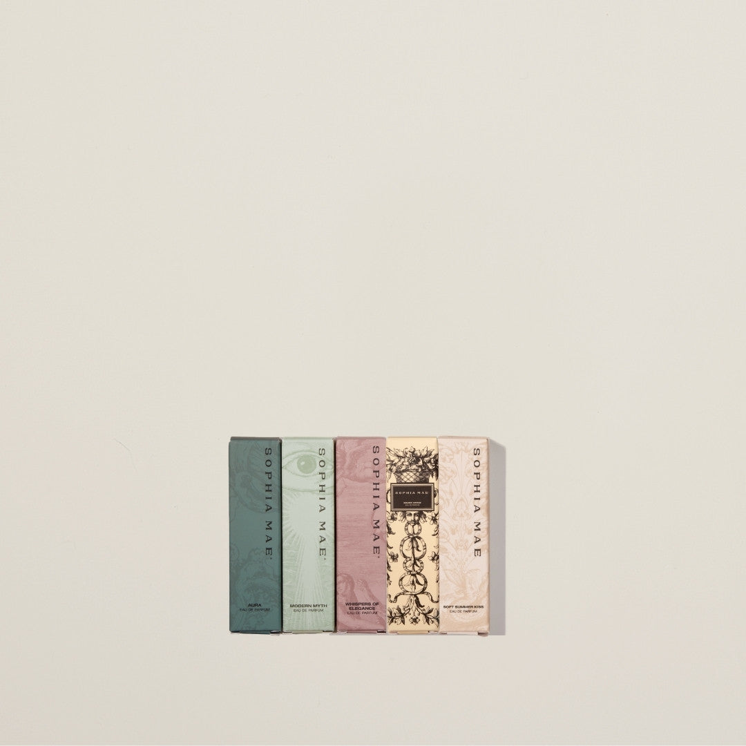 5 SOPHIA MAE eau de parfum samples - eau de parfum discovery set.