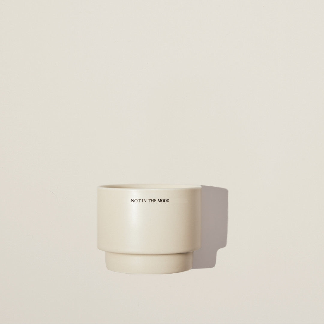 SOPHIA MAE Moody Mug – ceramic mug with ‘Not in the Mood’ message, designed for comforting moments and quiet reflection on low-energy days.