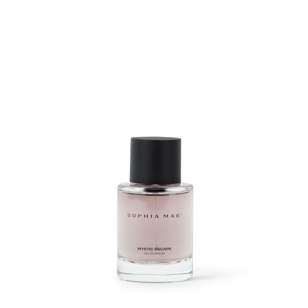 Mystic Escape eau de parfum, a seductive fragrance with vanilla, musk, and fruity notes