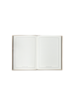 Open SOPHIA MAE notebook with clean lined pages designed for notes, ideas and everyday reflections.