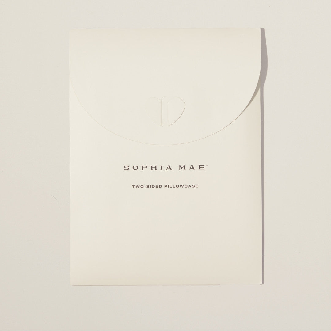 SOPHIA MAE Two-sided Pillowcase - mulberry silk and cooling tencel for hydrated skin, protected hair, and a refreshing night’s sleep.