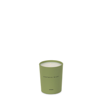 SOPHIA MAE Artemis scented Midi candle in a soft green glass holder. 