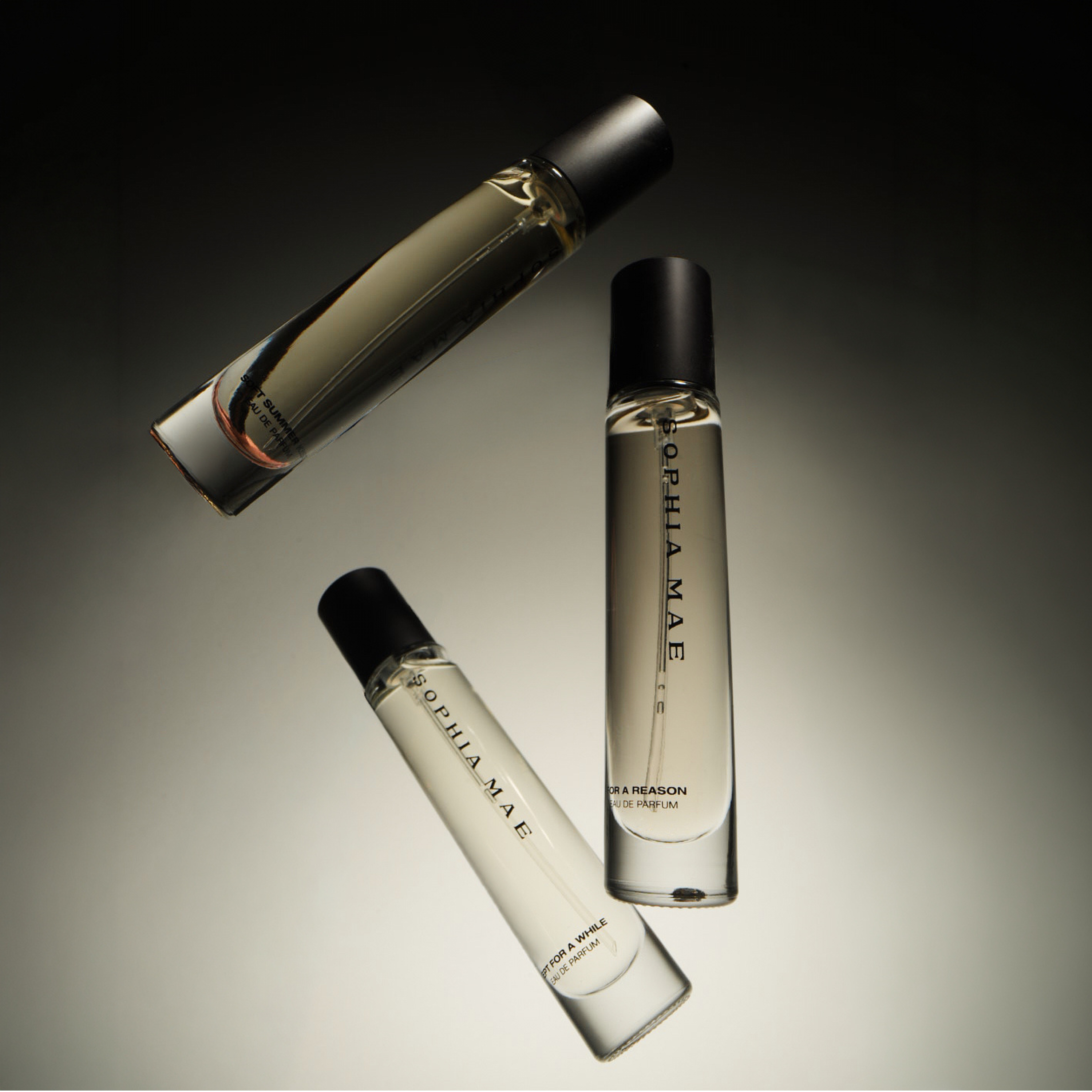Three eau de parfum best sellers from SOPHIA MAE in travel size.