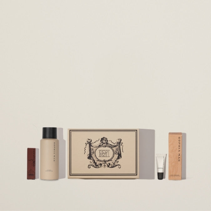 Winter essentials mini gift box with luxury self-care products in an elegant gift box from SOPHIA MAE.